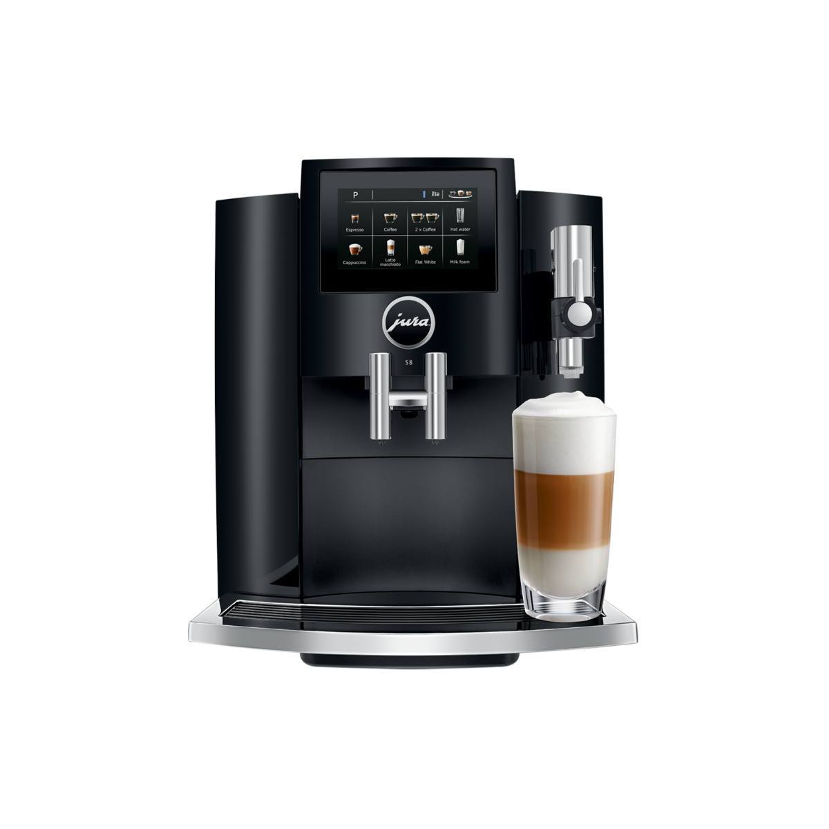 Jura S8 Super Automatic Coffee & Espresso Machine (Piano Black)
