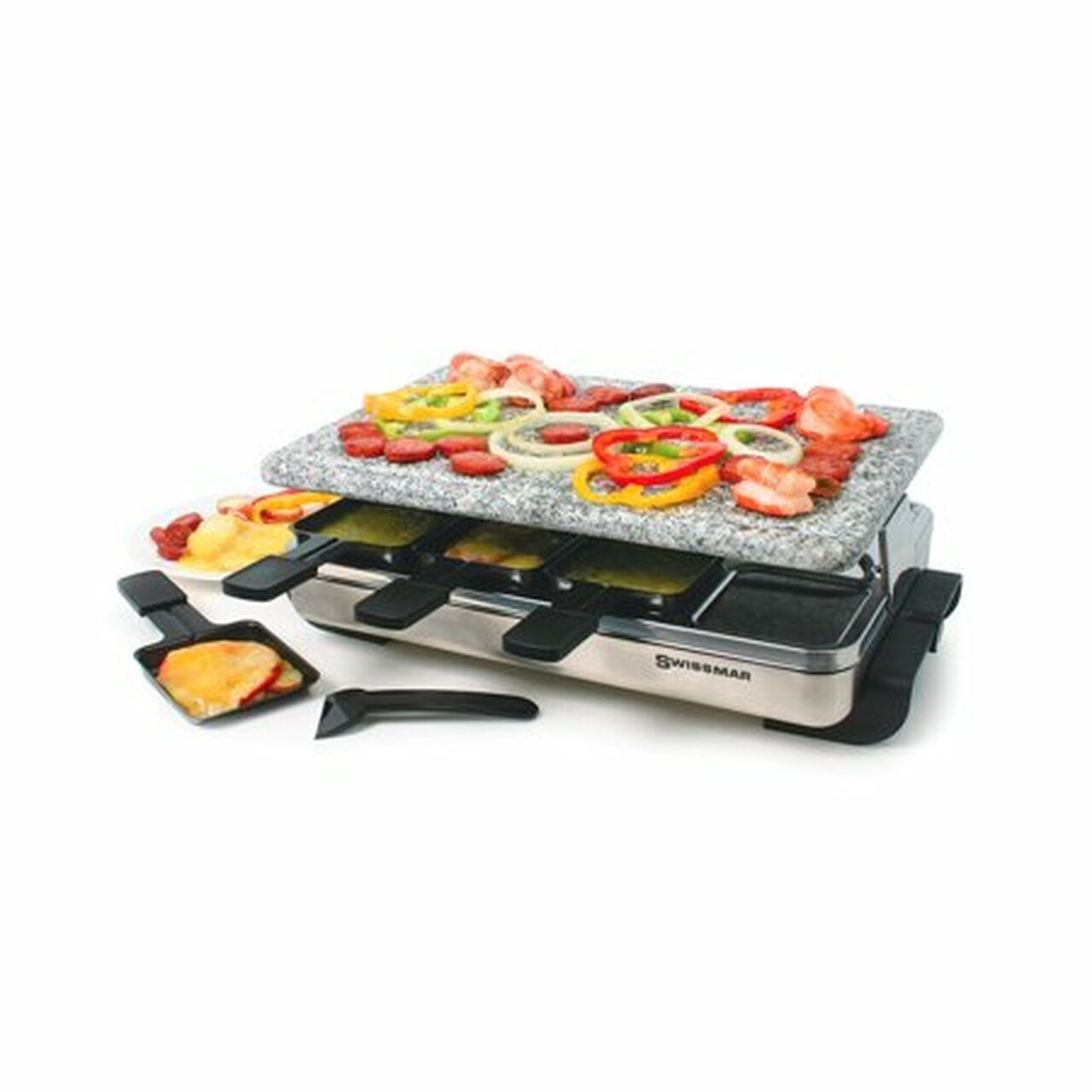 Swissmar Stelvio 8 Person Stone Raclette Party Grill – Stainless