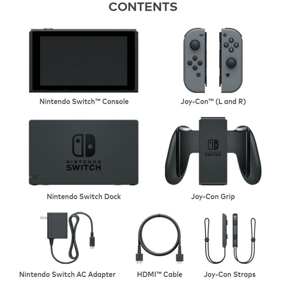 Nintendo Switch – Gray + Gray Joy-Con – REFURBISHED