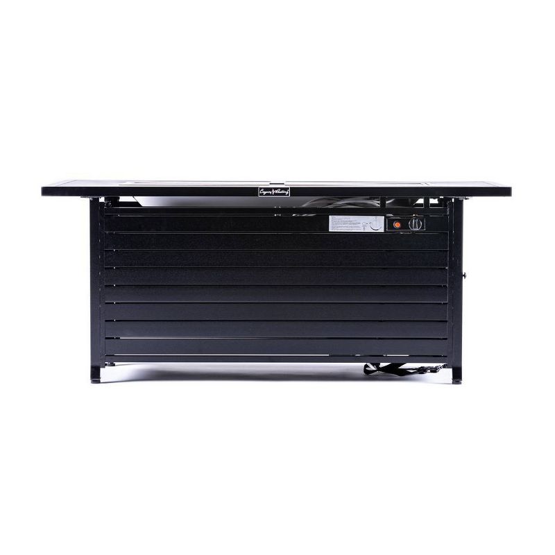 Rectangle Aluminum Fire Pit Table Hammered Black – Legacy Heating