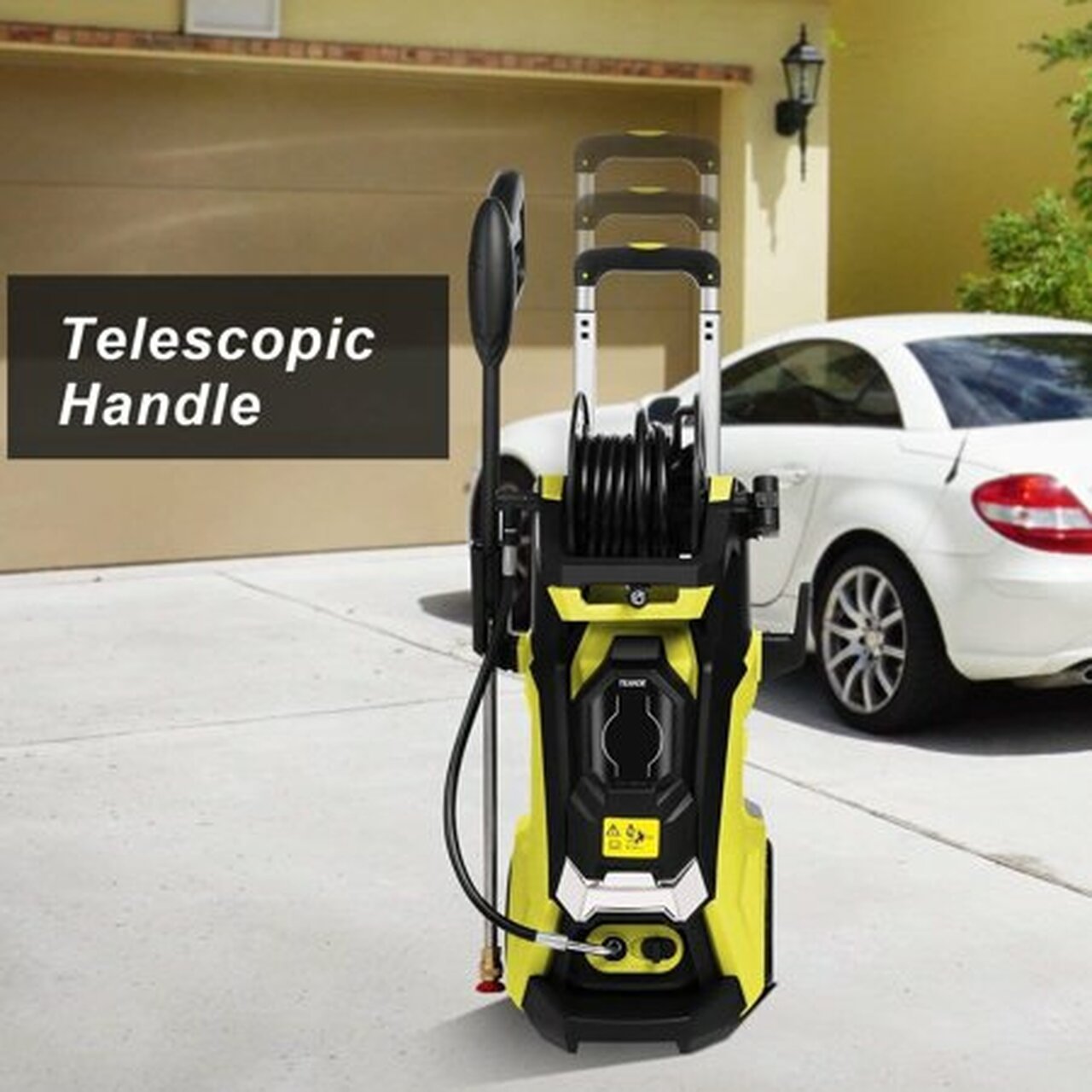 TEANDE 3800 PSI Pressure Washer, Electric 1800W High Pressure Power Washer Machine with Touch Screen and 5 Nozzles