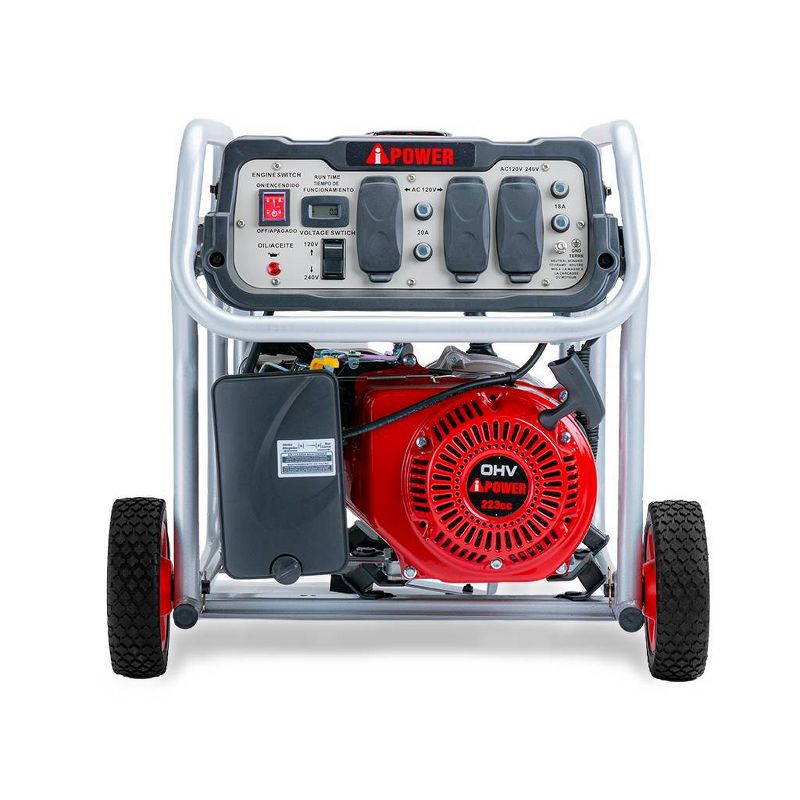 5000 Watt Gasoline Powered Portable Generator Manual Start – A-iPower