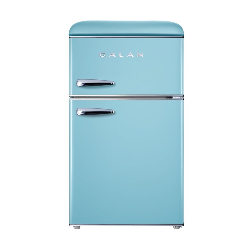 GLR31TBEER 3.1 Cu.ft Dual Door Retro Refrigerator True Freezer, Blue