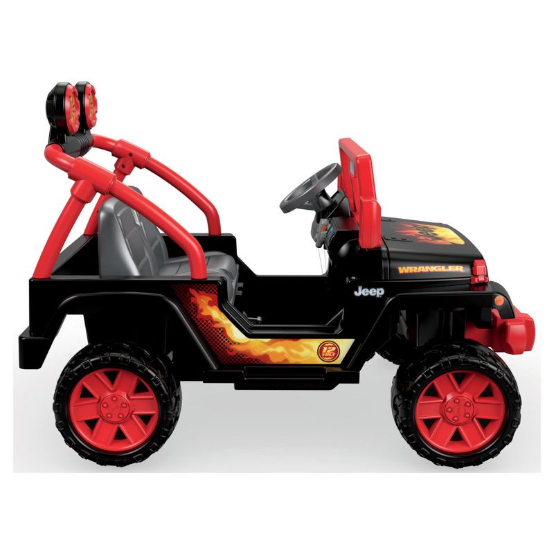 Power Wheels 12V Tough Talking Jeep Powered Ride-On – Black/Red