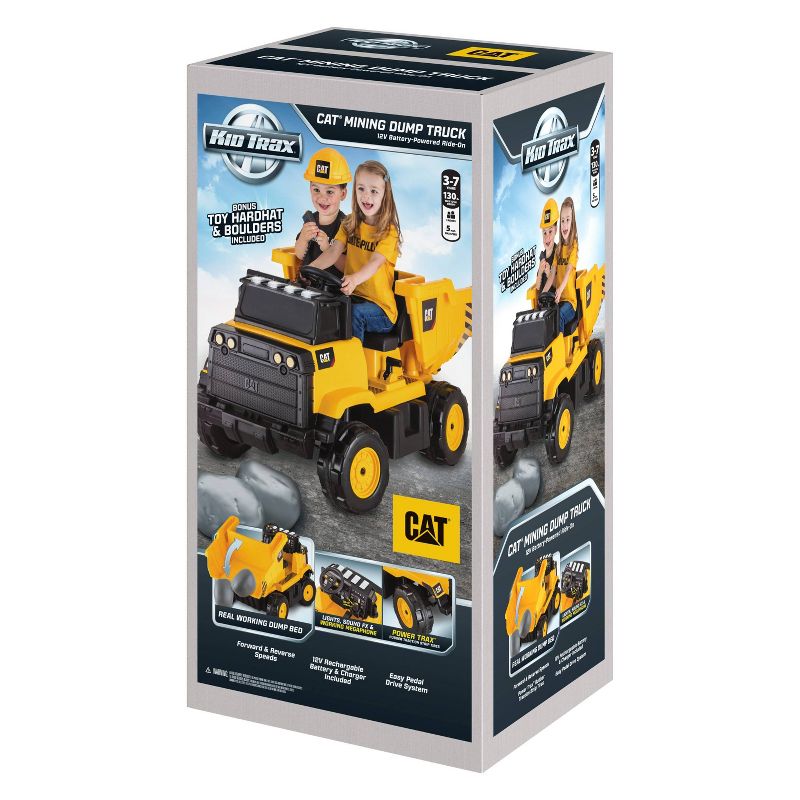 Kid Trax 12V CAT Mining Dumptruck Powered Ride-On – Yellow