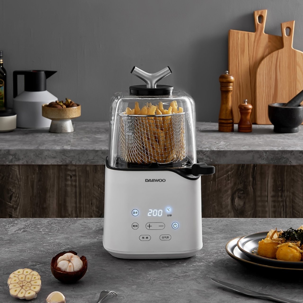 Daewoo Electric Air Frier K3 Digital Led Touch Screen Timer Temperature Control for French Fries Chicken Cooker From 850W