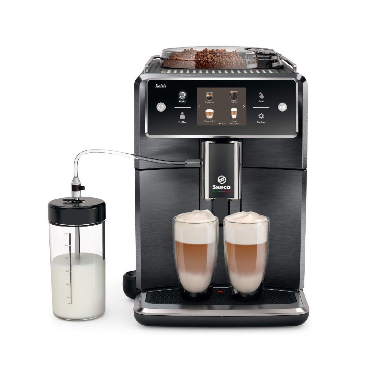 Saeco Xelsis SM7684/04 Super Automatic Coffee & Espresso Machine (Titanium / Black) – OPEN BOX
