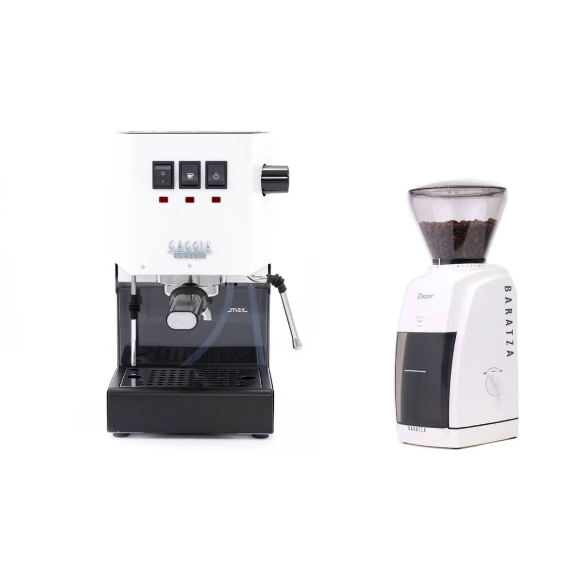 Gaggia Classic Pro White & Baratza Encore White Combo