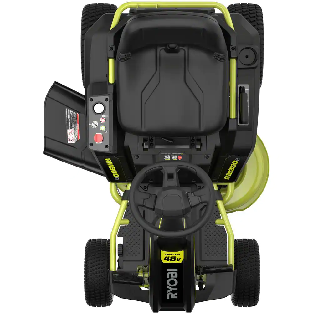 Ryobi 48V Brushless 30 in. 50 Ah Battery Electric Rear Engine Riding Mower