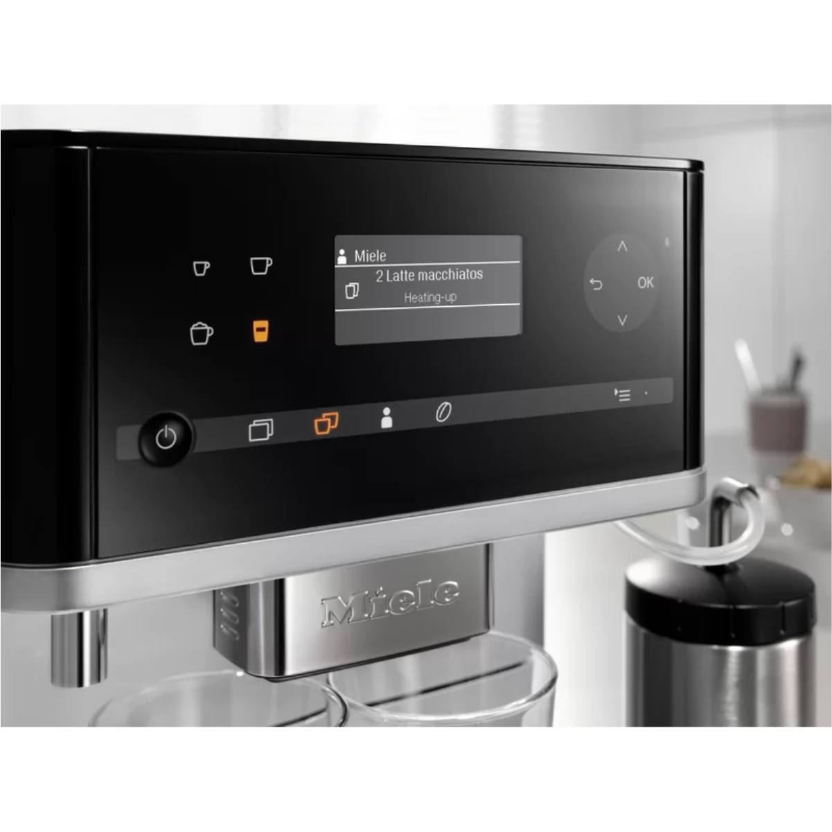 Miele CM6350 Super Automatic Countertop Coffee & Espresso Machine (Obsidian Black)