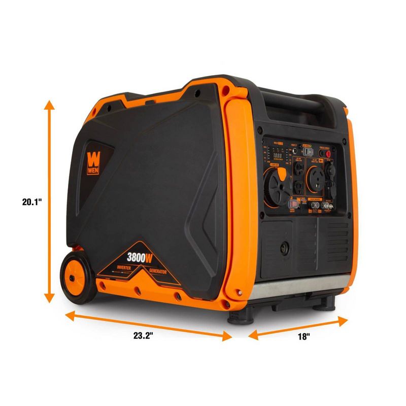WEN 56380i Quiet 3800-W RV-Ready Portable Inverter Generator with Fuel Shut-Off and Electric Star
