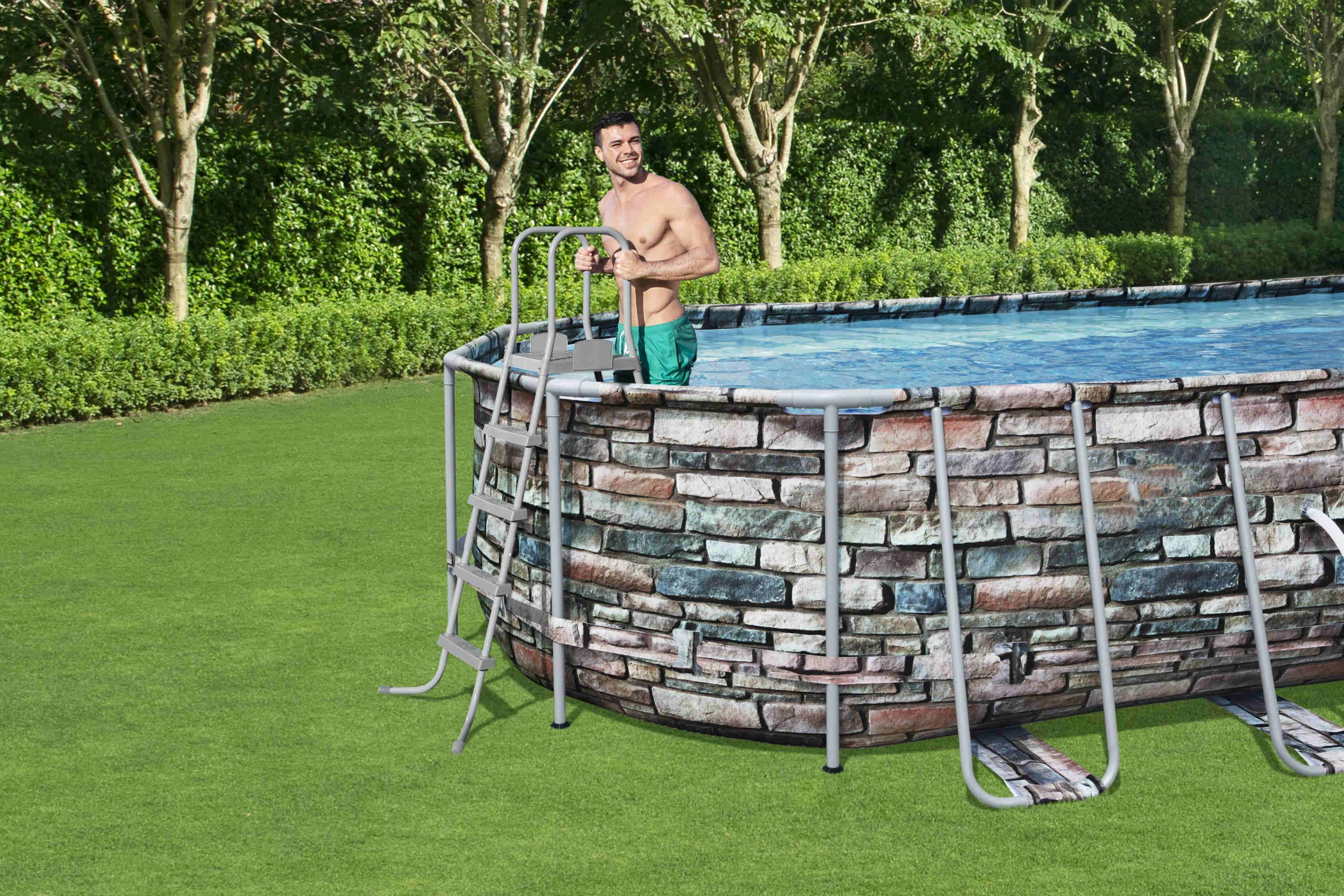 Swimming Pool-26' x 12' x 52' Oval Above Ground Pool Set