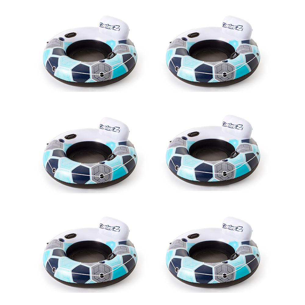 Bestway CoolerZ Rapid Rider Inflatable Blow Up Pool Chair Tube (6 Pack)