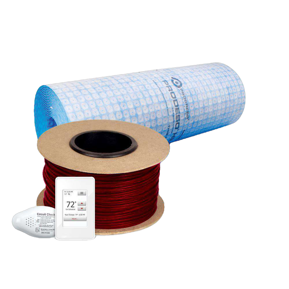 WarmlyYours TCT120-KIT-OT-MEM-300 300 ft. Floor Heating Kit Tempzone Cable System w/ Heat Membrane & Thermostat 120V New