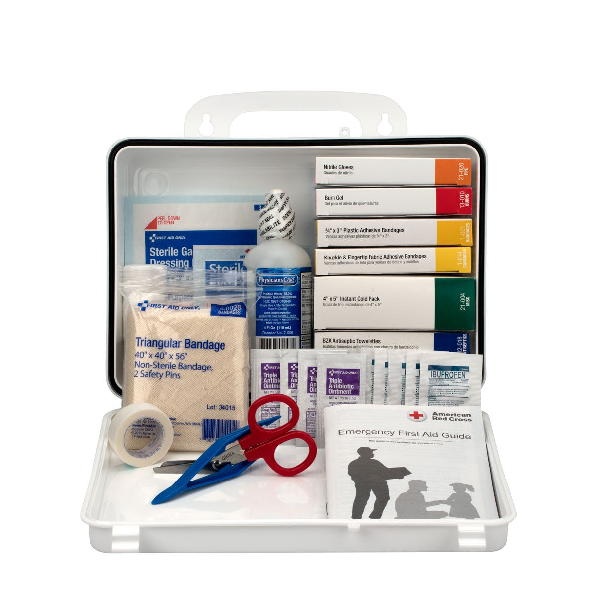 First Aid Only 25 Person Vehicle First Aid Kit, Plastic Case (6 per order)