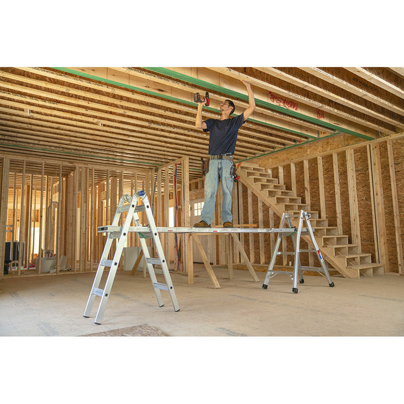 Werner 22 ft. H Aluminum Yes  Multi-Position Ladder  Type IA 300 lb. capacity