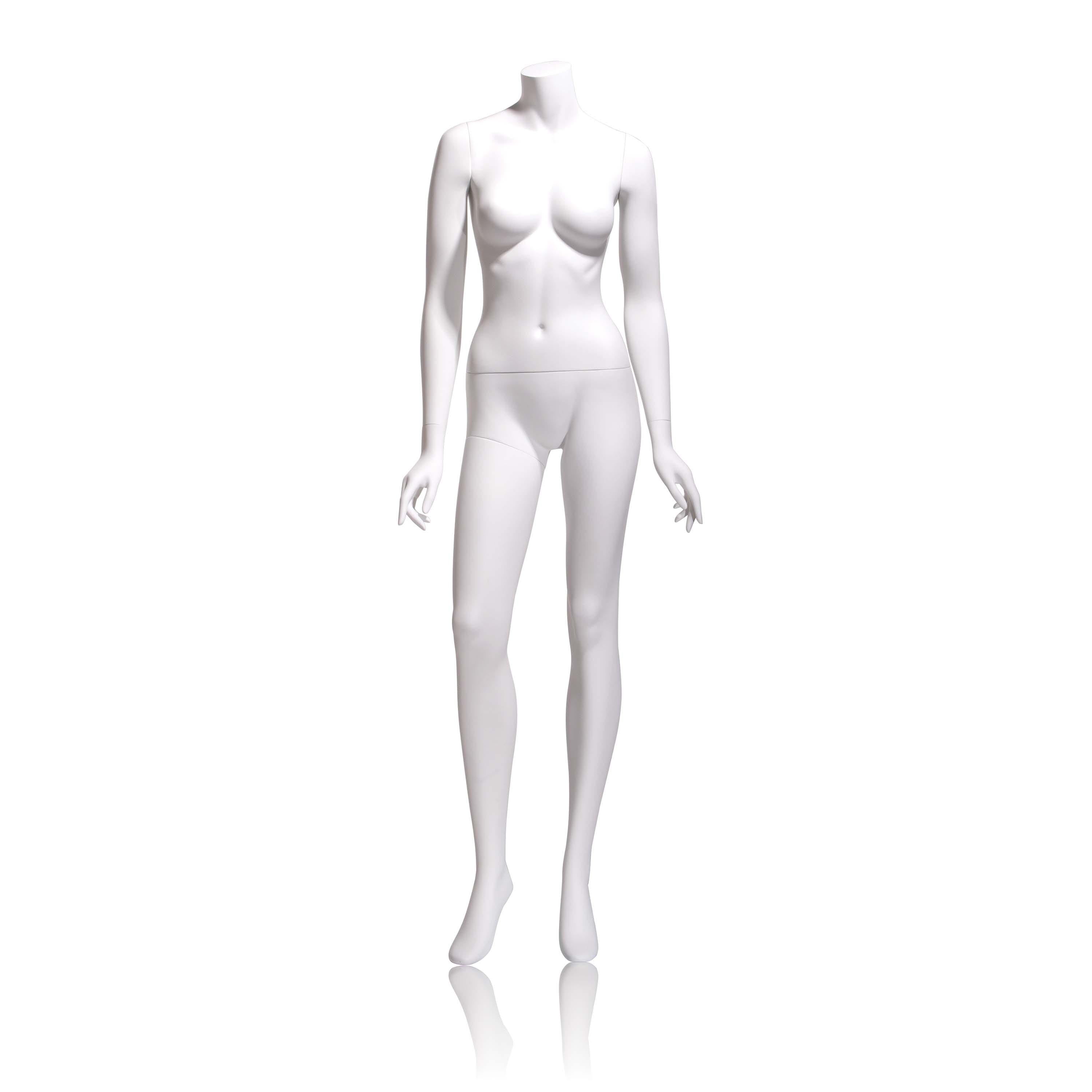 Econoco Female Mannequin - Headless, Arms by Side, Right Leg Slightly Forward
