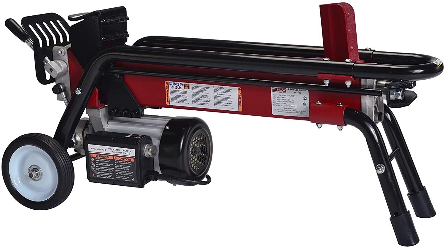 Boss Industrial ES7T20 Electric Log Splitter 115V 2 HP 7 Ton Manufacturer RFB
