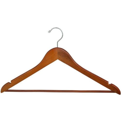 Econoco Wooden Wishbone Suite Hanger With Pants Bar - 17