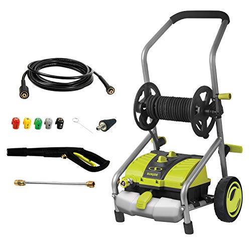 Sun Joe SPX4001-PRO 2030 MAX PSI 1.76 GPM 14.5 Amp Electric Pressure Washer and Hose Reel, Green