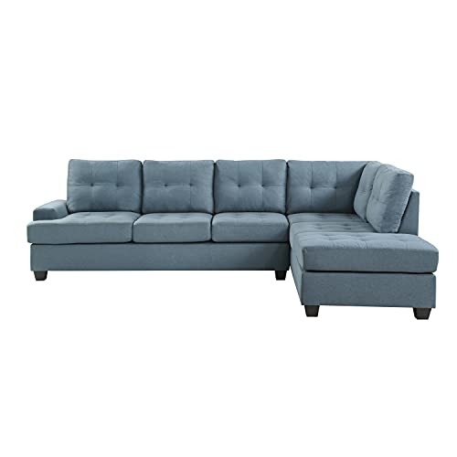 Lexicon Gracelyn 2-Piece Reversible Sectional Sofa, Blue