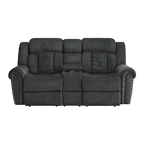 Lexicon Huddart Fabric Double Manual Reclining Loveseat, 79.5