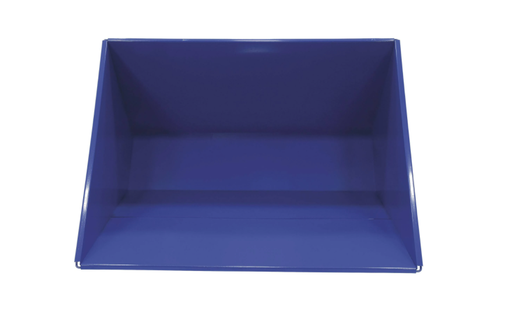 Vestil D-300-HD 6,000 lb. Capacity 3 Cubic Yard Self-Dumping Steel Hopper with Bumper Release Blue New