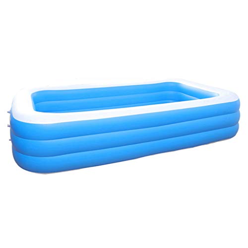 Banbu Giant Inflatable Kiddie Pool - Family and Kids Inflatable Rectangular Pool - 10 Feet Long (125