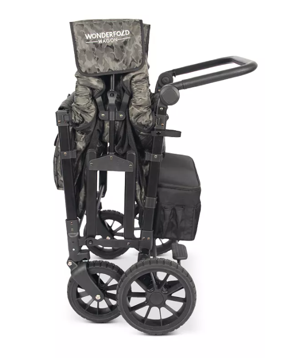 WonderFold W4 Luxe Push/Pull 4-Passenger Quad Stroller Wagon Green Camo New