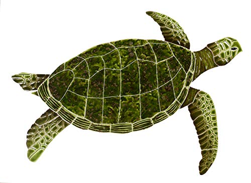Artistry in Mosaics Sea Turtle Ceramic Swimming Pool Mosaic (16