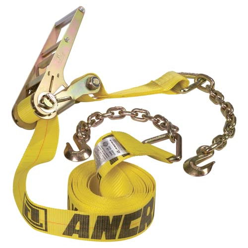 JJ Keller Ratchet Strap with Chain Anchors