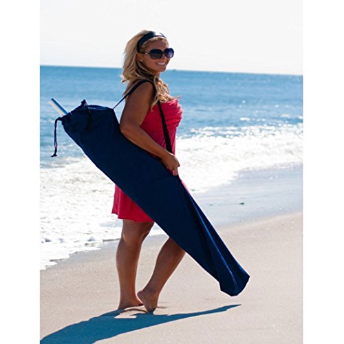 7.5 ft. Avalon Fiberglass Heavy Duty Commercial Grade Beach Umbrella with Ash Wood Pole & Acrylic Fabric