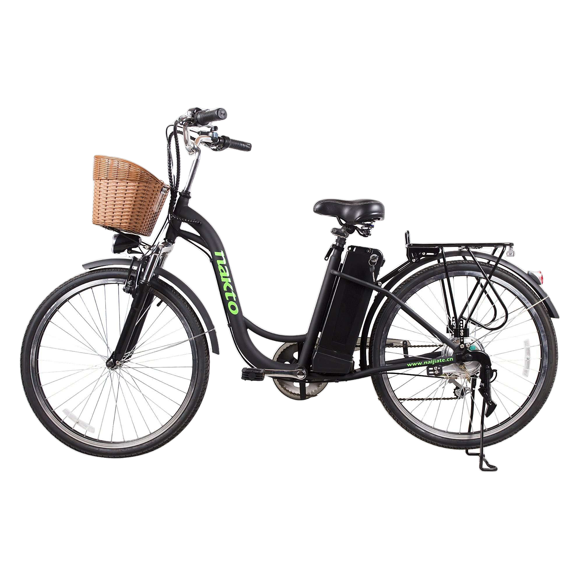 NAKTO 26 inch 250W Camel Electric Bicycle 6 Speed E-Bike 36V Lithium Battery Female/Young Adult Black New