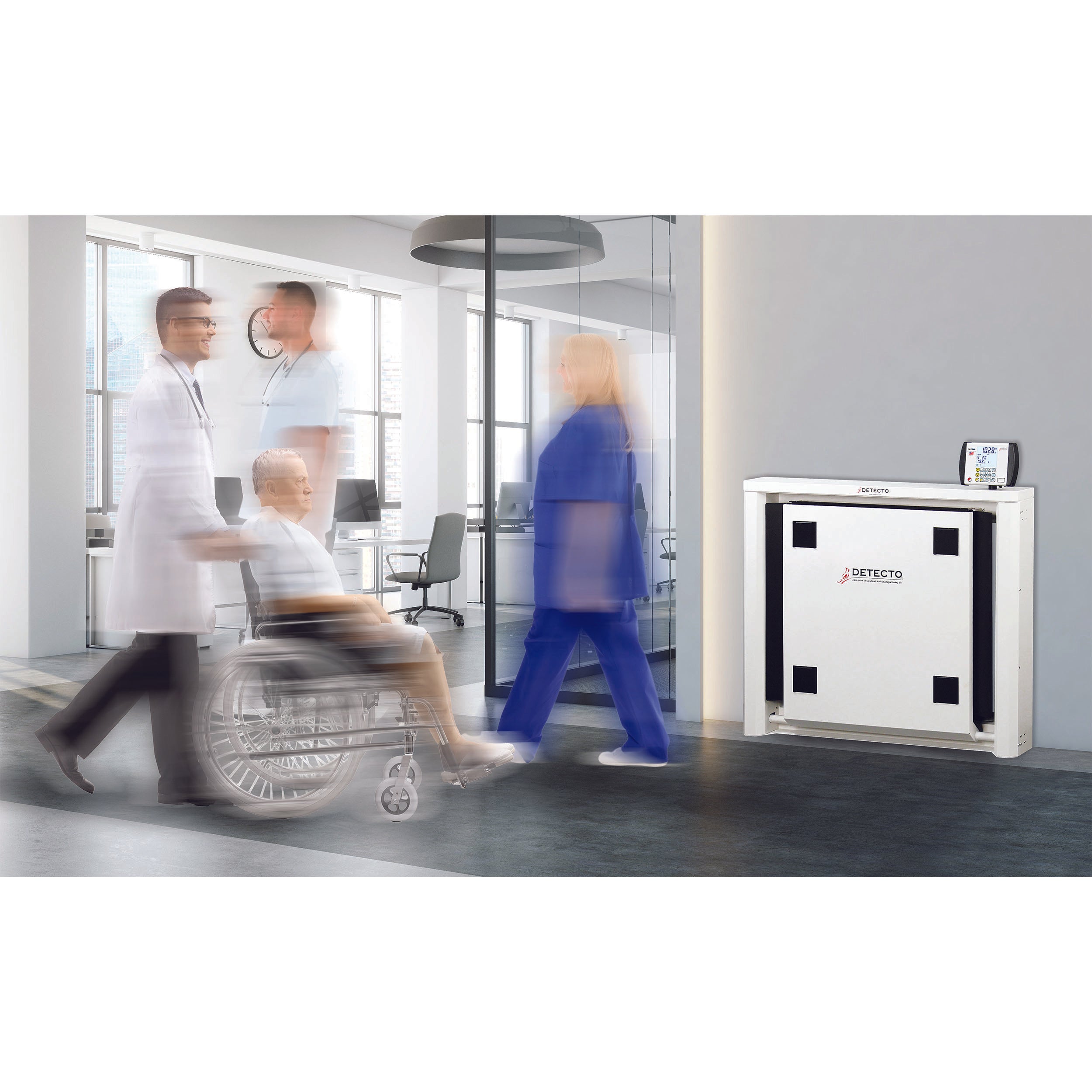 Detecto 7550 Wall-Mount Fold-Up Wheelchair Scale