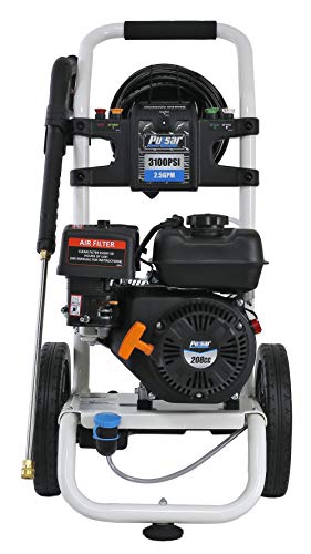 Pulsar 3,100 PSI 2.5 GPM Gas-Powered Pressure Washer with 5 Quick Connect Nozzles & On-Board Detergent Tank, W31H19