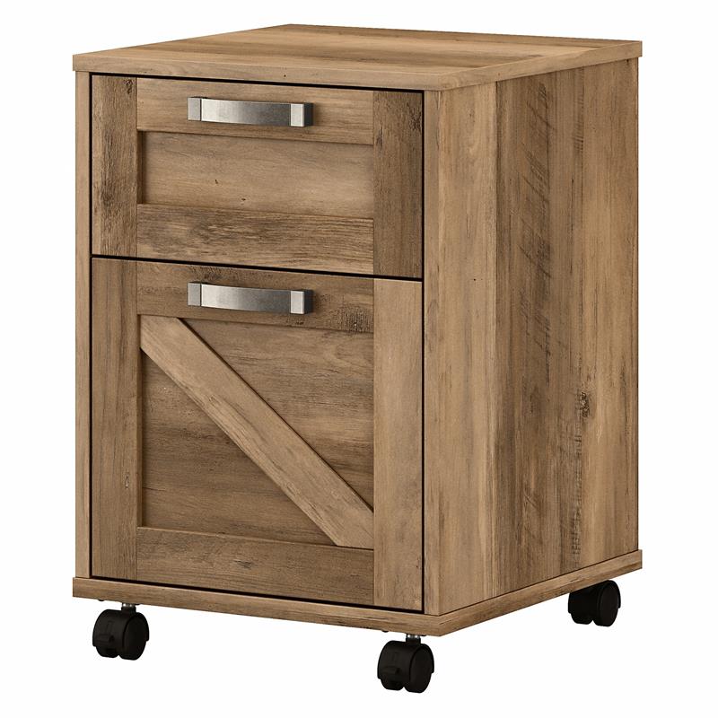 2 Drawer Mobile File Cabinet (Engineered Wood)