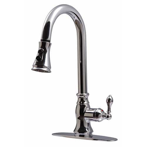 Ultra Faucets 1 Handle Kitchen Faucet W/Pull-Down Spray, UF12105 Oil Rubbed Bronze, 16-13/16
