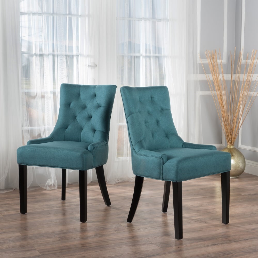 Hayden Tufted Fabric Dining/ Accent Chair (Set of 2) by Christopher Knight Home