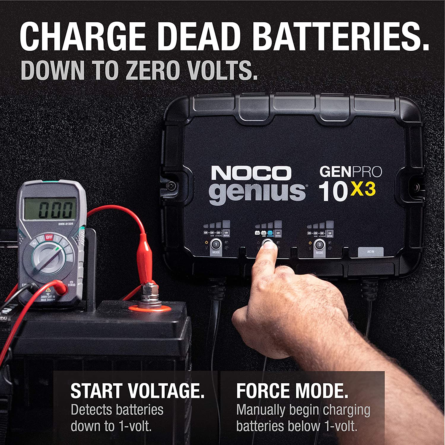 NOCO Genius GENPRO10X3 12V 3-Bank 30-Amp Automatic Smart Marine Battery Charger And Maintainer New