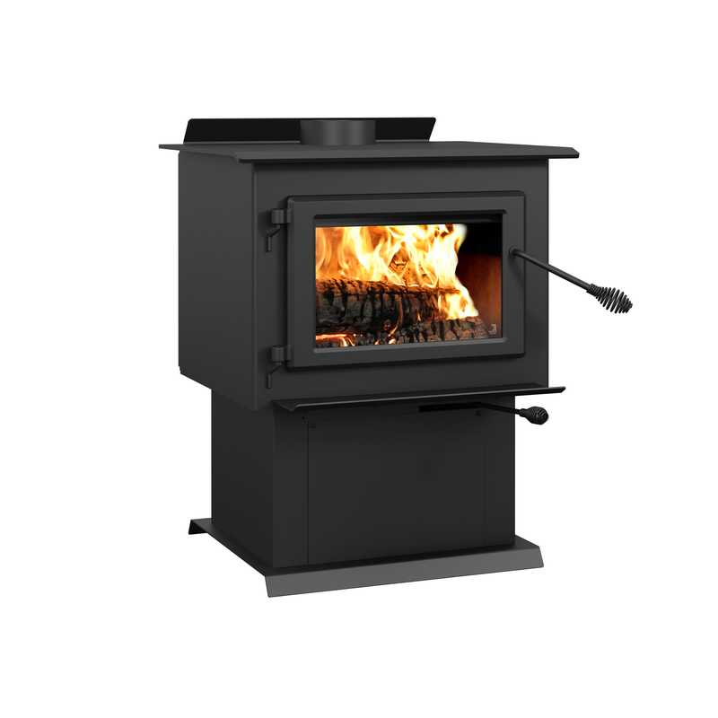 Century Heating FW2900 EPA Certified 2,100 Sq. Ft. Wood Stove On Pedestal New