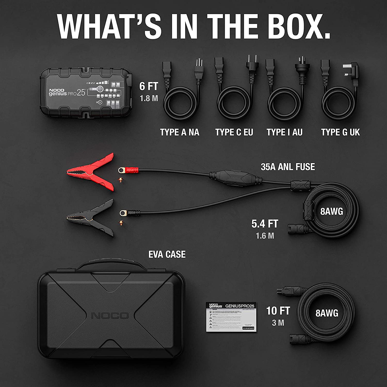 NOCO GENIUSPRO25  6V/12V/24V 25-Amp Smart Battery Charger New