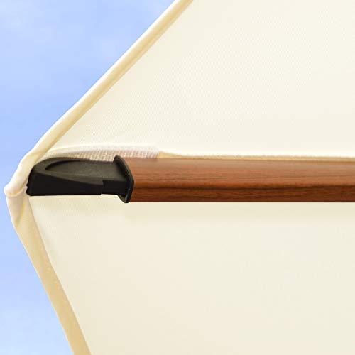 PURPLE LEAF 10ft Patio Umbrella Outdoor Square Umbrella Large Cantilever Umbrella Windproof Offset Umbrella Heavy Duty Sun Umbrella for Garden Deck Pool Patio, Cream