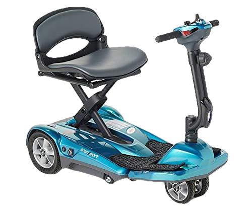 EV Rider Transport AF+ Automatic Folding Scooter Blue Open Box