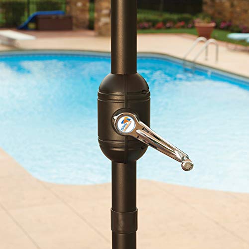 Island Umbrella NU5448R Caspian 8 x 10-ft Rectangular Red Olefin Canopy Market Patio Umbrella, 8-ft ft