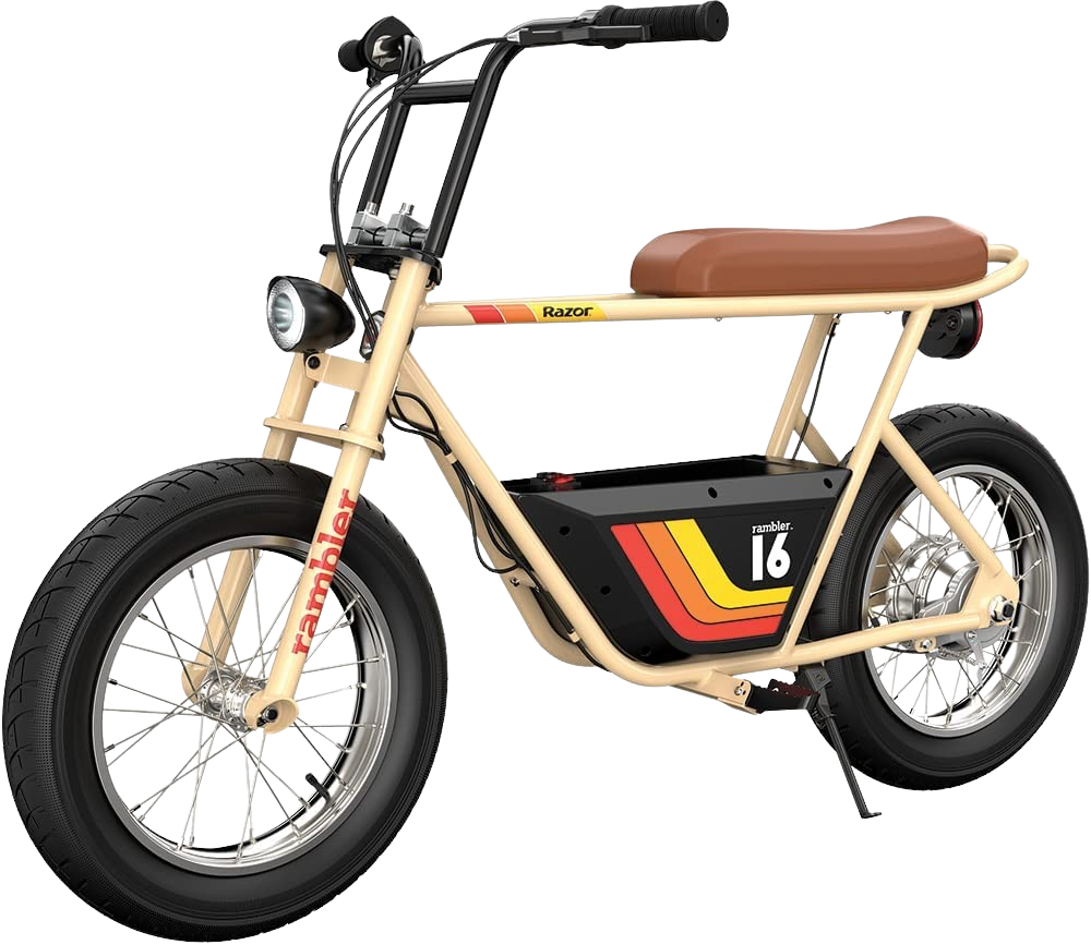 Razor Rambler 16 with Retro Style Up To 45 Minute Run Time 15.5 MPH Electric Mini Bike New