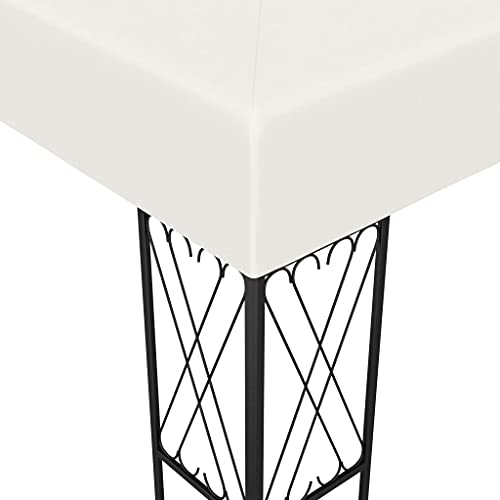 Qulable Gazebo 9.8'x9.8' Cream Fabric