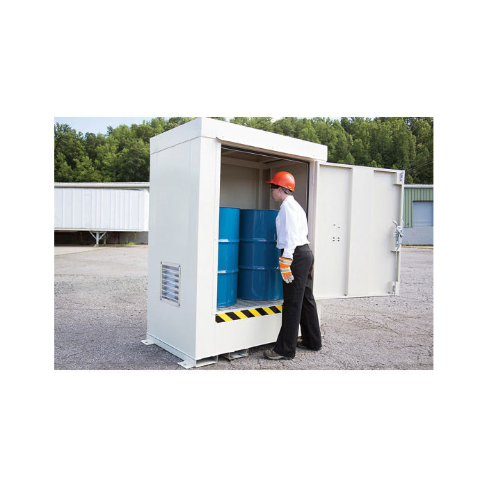 Justrite Non-Combustible Outdoor Safety Locker, 2-Drum