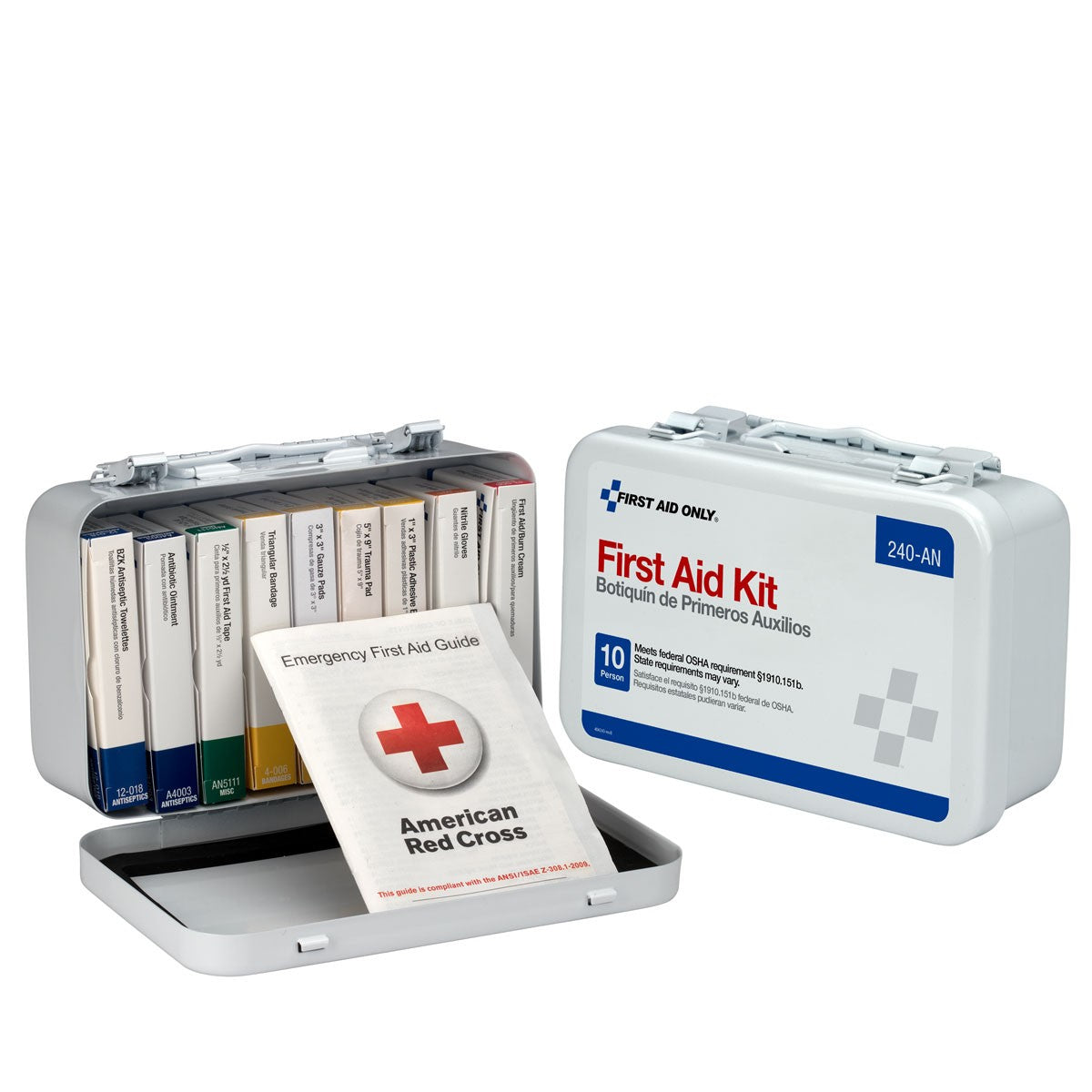 First Aid Only 10 Unit First Aid Kit, Metal Case (5 per order)