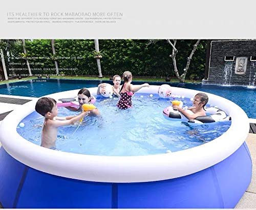Tvscess Family Inflatable Swimming Pools Above Ground for Backyard/Outside, Portable Blow Up Swimming Pools for Kids, Adults and Baby (with Pool Pump) (Bottom Size 12ft x 30in)