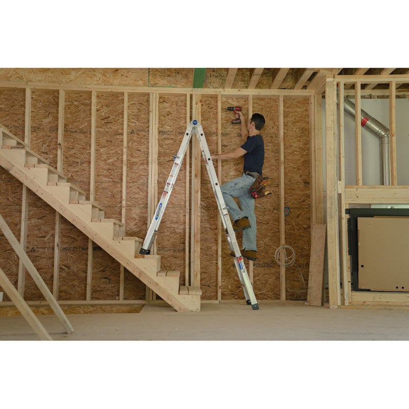 Werner 22 ft. H Aluminum Yes  Multi-Position Ladder  Type IA 300 lb. capacity